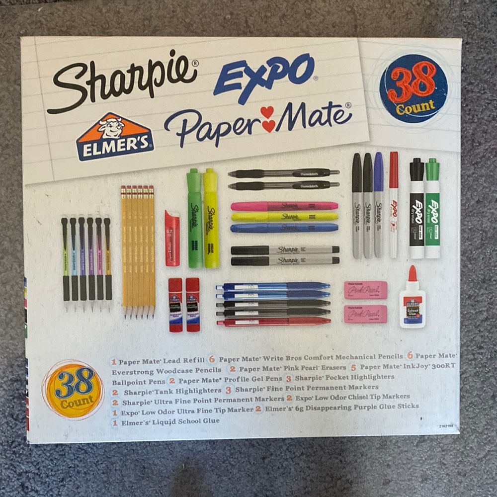 Arts Supply Set by Sharpie/Expo/Elmers and Papermate